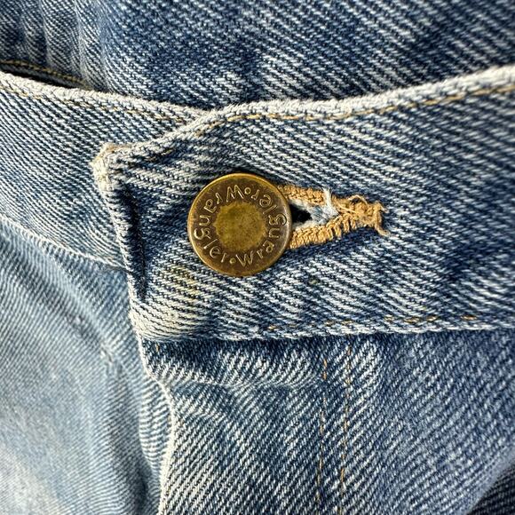 Blue Ridge Wrangler Clothing Company Distressed Denim Shorts 36 Retro Dad Shorts - Picture 4 of 8